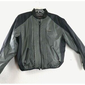 Olympia Moto Sports Motorcycle Jacket Inner Liner Black Grey Size XL FLAW